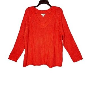Sonoma Coral Favorite V-Neck Pullover Sweater
